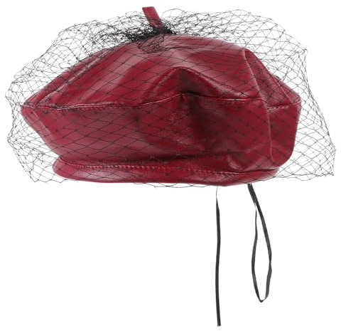 LIFKOME Chapeau Beret Femme avec Voile Décoratif Béret Classique Noir Et pour Fêtes Et Occasions Spéciales