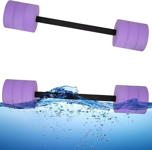 BOOSTEADY Aquatic Exercise Pool Noodles Barbell Water Barbell Pool Resistance Aquatic Fitness 1 Long Barbells High-Density EVA Foam Pool Weights for Water Aerobics Weight Loss