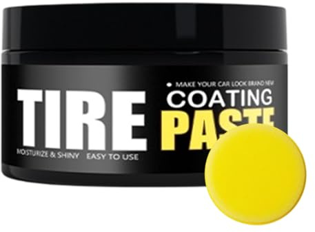 Shine pour Pneus de Voiture - Roulettes Dressing Pâte | Crème de Soin des Pneus à Rayures Imperméable pour Tracteur pour Camions de Motocyclistes automobiles