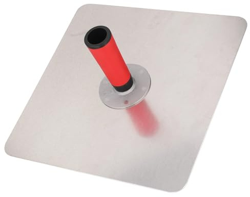 Garosa Attrezzo per Intonaco per Cartongesso in Alluminio con Impugnatura Morbida, Supporto Leggero per Malta per Cartongesso, Cemento, Vassoio per Fango Ad Angolo Tondo, Spatola per Professionisti