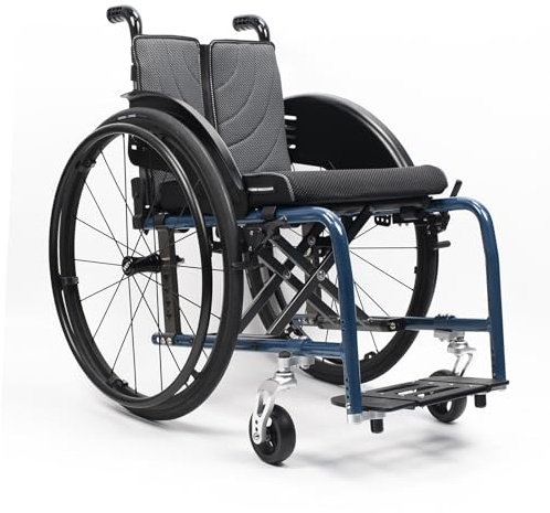 KXPSWGE Sportrullstol, 13 kg, bärbar, aluminium, hopfällbar, transportrullstol, hjul med en knapps-utdrag, ultralätt reserullstol för hemmet och på resan (E,Sittbredd 38 cm/15 tum)