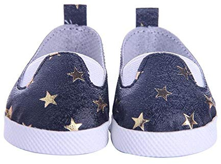 DUORUI Chaussures de Poupée Baskets Décontractées pour Poupée américaine 18 Pouces Motif Etoiles