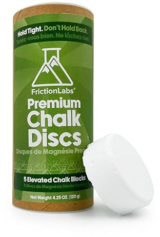 Friction Labs Kreidescheiben - Premium Gym Chalk Blöcke für Gym, Bouldern, Klettern, Gewichtheben, Fitness - Saubere Kletterkreide, 5 Scheiben je 24 g (0,85 oz) - Kletter Zubehör