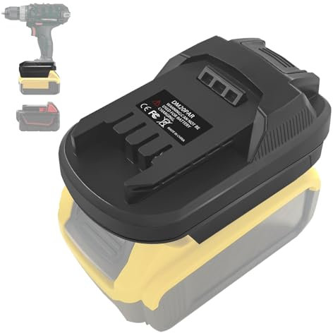 TPDL DM18PAR - Adattatore per batteria Milwaukee 18 V m18 su per utensili elettrici Parkside, adattatore batteria per batteria Dewalt da 20 V, funziona su utensili serie Parkside 20 V XTeam