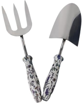 MagiDeal Juego de Herramientas de jardinería, Tenedor y Pala para Plantas, diseño de Flores, Kit de Inicio de Herramientas manuales de jardín Resistentes,