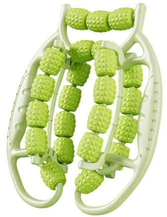 FashionCha Rullo Massaggiante per Gambe con 23 Punti per Esercizi di Bodybuilding, Verde