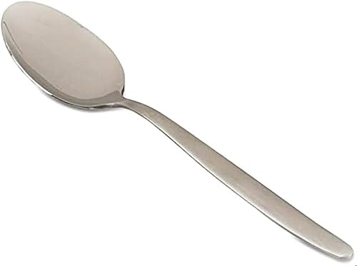 BNAZIND 8 Inch Kunz Small Sauce Spoon Regular | 18/10 Stainless Steel Solid Chef Spoon for Plating, Drizzling & Serving, Dishwasher Safe