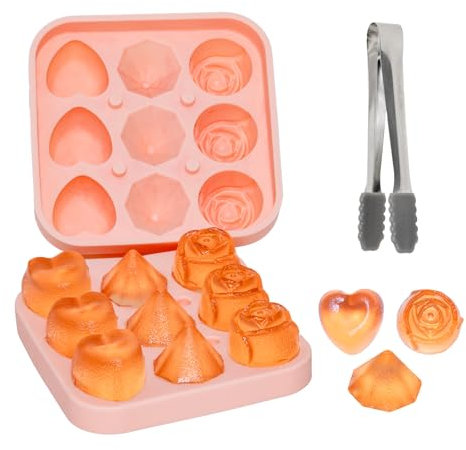 Rose Silicone Ice Cube Mold Tray - Large Non-Stick Flower Ice Ball Maker for DIY Food Grade Easy Release