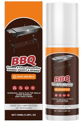 Limpiador de parrilla resistente | 100 ml eficaz y potente, aerosol de limpieza para estufas al aire libre, para placa de hierro, bandeja de horno, bandeja de horno, estante de encimera, olla, sartén