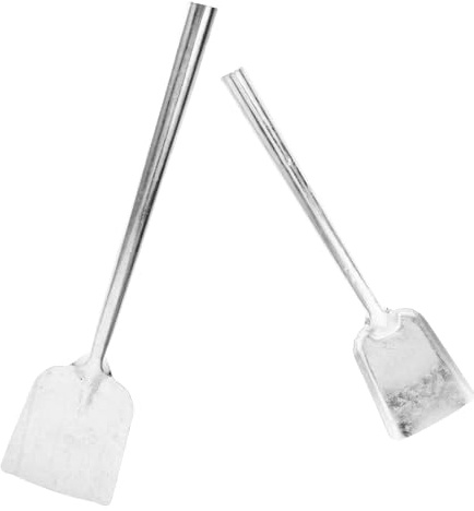 SEWOART 2 pezzi Ferro Spesso per Cenere Pala per Stufa e Legna Resistente Piccola e Grande per Pulizia e Gestione Fuoco Design Portatile e Robusto in Inossidabile