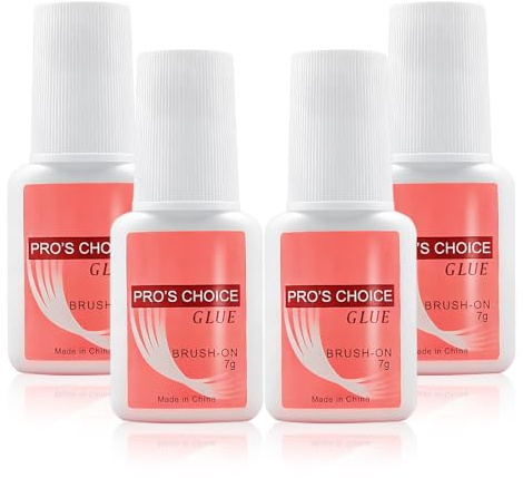 4 Pcs Pegamento de Uñas Extrafuerte, Pegamento de Uñas de 7 ml, Pegamento para Uñas Postizas, para Aplicar Puntas de Uñas Artificiales para Manicura