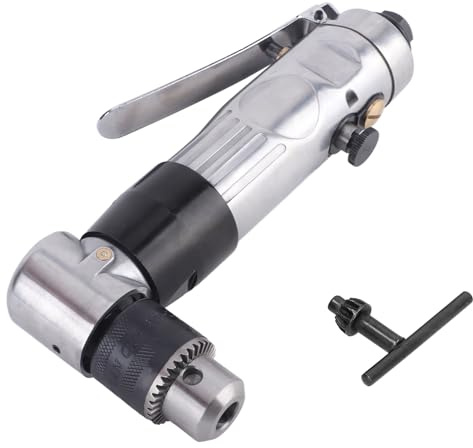KIMISS Trapano Reversibile Ad Angolo Pneumatico Utensile di Perforazione Pneumatico a 90° con Chiave - Super Potenza per Spazi Ristretti