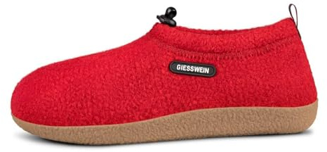 Giesswein Pantoufles Vent Chili 36 - Chaussons fermées en Feutre pour Femmes et Hommes, Mules Chaudes avec voûte Plantaire Amovible