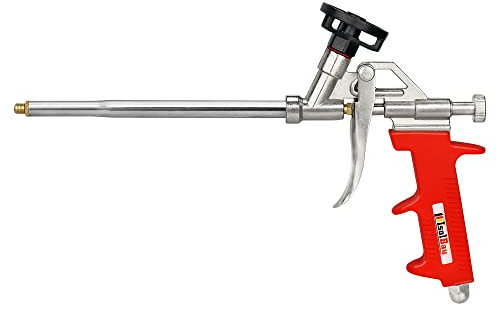 Isolbau 1 x Schaumpistole 110 BOX Metall Bauschaumpistole Montageschaumpistole Bauschaum Pistolenschaum Montageschaum PU Schaum Pistolenreinieger Reiniger Montagepistole für präzise Dosierung
