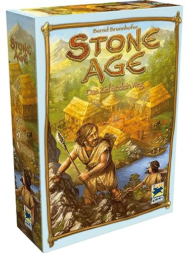 Hans im Glück, Stone Age – Das Ziel ist dein Weg, Grundspiel, Kennerspiel, Nominiert zum Spiel des Jahres 2008, 2-4 Spieler, Ab 10+ Jahren, 60+ Minuten, Deutsch