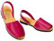 Flache Sandalen Damen Avarcas Menorquina Sandalen flache Echtleder Sommerschuhe rosa pink 39
