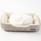 Nyescasa Hundebett Katzenbett Hundesofa Katzensofa Hundematte Katzenschlafplatz Hundekörbchen Katzenkissen Hundekissen Orthopädische Waschbar Rutschfest für Kleine Hunde und Katzen Beige S(40*31*10）