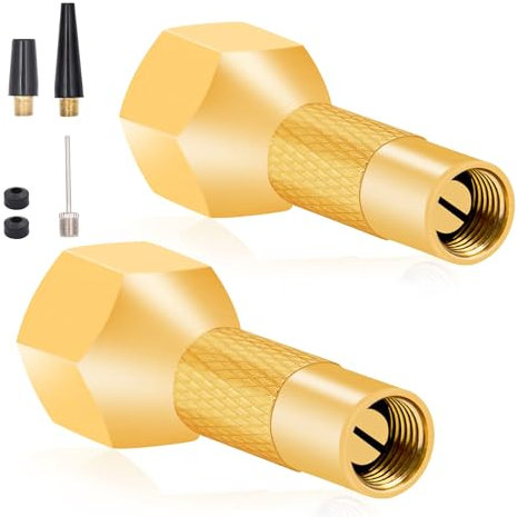 MACHSWON 2 Stück Luftfutter zum Aufschrauben von Luftfuttern, Reifenfülldüse, für Reifenfüller, Kompressor-Zubehör, Drehfutter, 0,64 cm FNPT offener Durchfluss