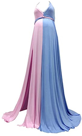 Robe de grossesse pour femme - Sans manches - Longue jupe photo - Robe de grossesse décontractée - Robe de grossesse - Noir, Rose, XL