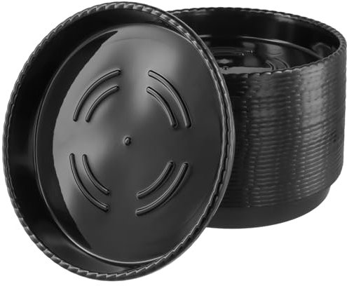 MAKTSAM 30 PCS 25cm Round Plant Saucers, Black Flower Pot Saucers,Plastic Plant Pot Drip Trays for Garden Flower Plant Indoor