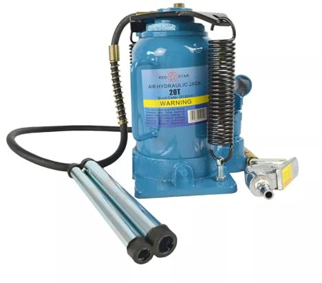 RED STAR 20 Ton Hydraulic Air Bottle Jack Pneumatic Lifting Ram Van Truck Lorry Lift Tool