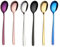Lot De 6 Cuillères En Acier Inoxydable, Cuillères À Long Manche, Cuillères À Mélanger, Couverts En Acier Inoxydable, Cuillères À Café, Cuillères À Café, Cuillères À Dessert