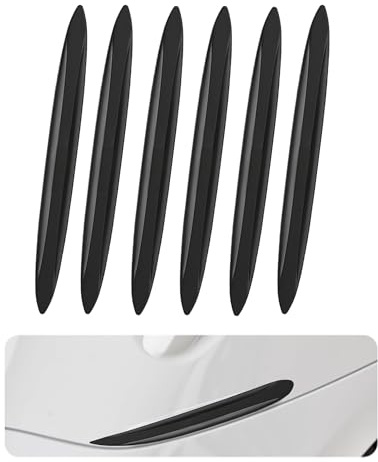 Flaconi 6PCS Protection Portiere Voiture,Protection des Bords de Porte de Voiture,Anti-Collision Bande Autocollant,Convient à la Plupart des Modèles de Voitures (Noir)