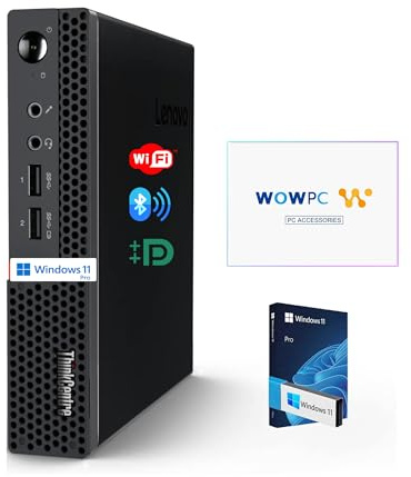 Lenovo ThinkCentre Micro Desktop, 16GB DDR4 RAM, 512GB SSD Drive, AMD Processor & Graphics, Dual-Display Support, Wi-Fi, Bluetooth, USB, RJ-45, Windows 11 Pro, Business-Grade, Home-Friendly
