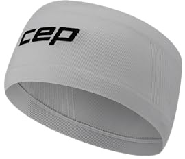 CEP Run 3.0 LAUF Stirnband Damen & Herren – Atmungsaktives Stirnband Herren und Damen für Training & Lauf – Leichtes Stirnband-Damen Sport – Grey