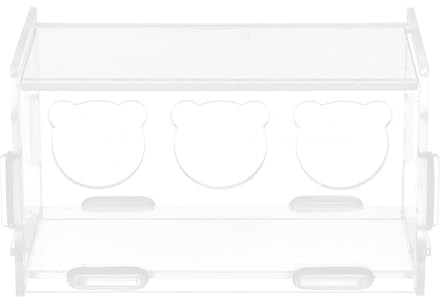 DOITOOL Comedero Acrílico Transparente para Pollos Rutin Pequeño Contenedor de Comida para Aves Cuenco para Periquitos y Canarios Comedero Higiénico Fácil de Limpiar para Jaulas