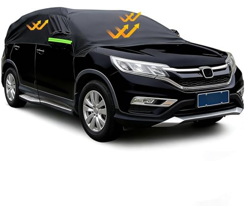 Semigarage per auto impermeabile universale, telo di copertura per auto per tutte le stagioni, impermeabile, antipolvere, protezione solare, resistente alle intemperie e alle foglie per parabrezza