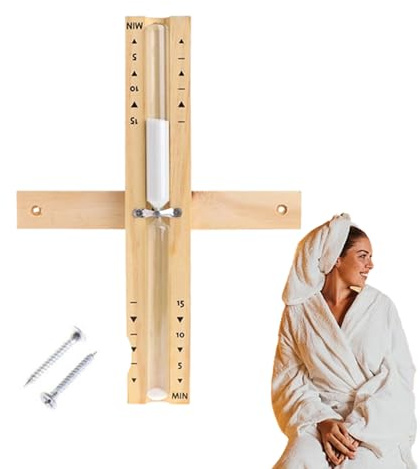 Temporizador De Sauna De Madera - Reloj De Giratorio Montado En La Pared Temporizador De De 15 Minutos, Marco De Madera Natural Resistente Al Calor Para Relajación En El Spa De La Sala De