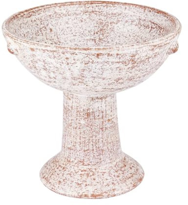 Bitto Räucherkelch Räuchergefäß Medan aus Terracotta in Whitewash, H: 15 cm, Ø 10 cm