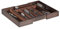 Relaxdays 10023241 Boîte à Couverts Tiroir, Extensible, Largeur Variable, 5-7 Casiers, Organiseur Bambou, 5,5x48,5x37cm, Marron, Brun Foncé