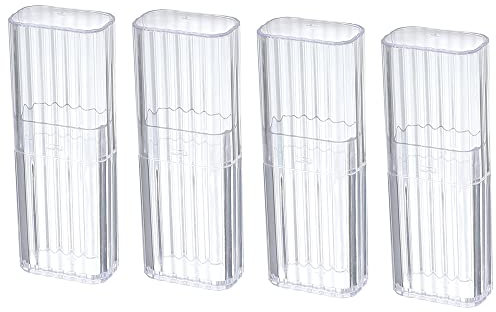 4 Stück Wattestäbchenhalter für Reisen, Mini-Reise-Tupfer-Etui, Wattestäbchen-Box für Make-up, Schwamm, Wattestäbchen, Haargummis, Zahnseide, Kosmetik, Make-up, Schlafzimmer, Reisen (transparent)