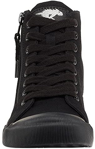 Rocket Dog Jazzin Hi Womens Black Canvas - Size 4 UK - Black
