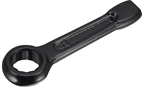 uxcell 24mm Box End Striking Ring Wrench, High Tensile Steel Single Head Spanner Hand Tool