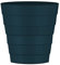 Zuvo Plastic Paper Bin 5L - Shatter-Proof Waste Basket for Office Desk & Bedroom Bin - Ideal Paper Bin with Wave Design - Navy Blue