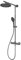Schulte Duschsystem Duschmaster Rain in Gunmetal mit Sicherheits-Thermostat, Handbrause & Kopfbrause rund extra-flach, D964028-280