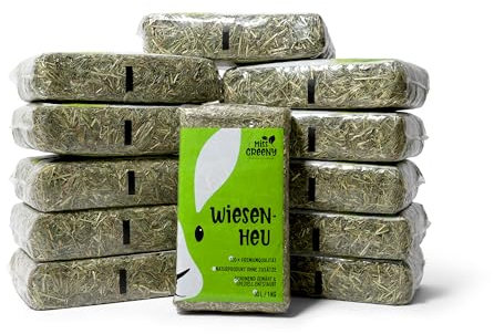 Miss Greeny - 12kg Hochwertiges Bergwiesenheu aus Deutschen Grünlandregionen - Verpackt in 1kg Beuteln