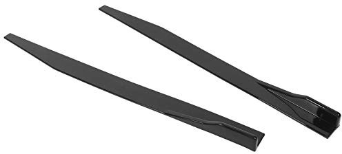 Auto Seiten Schweller Splitter Lip Winglet Diffuser 120cm/47,2in Glossy Black Universal, 2 Stück, Side Skirt Rocker Splitters Winglet für alle Fahrzeuge