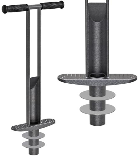 Benelabel Plantadora de Bulbos, Herramienta para Desmalezar CéSped de JardíN con Mango Largo 85cm y Profundidad Ajustable(5-10-15cm), Destapador de CéSped con Agarre para Muestreador de Suelo y Flores