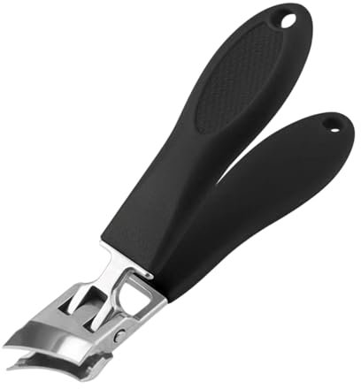 Nagelknipser für Fußnägel, Gebogene Zehennagelknipser, Fußnagelzange für Tief Dicke und Eingewachsene Fußnägel, Gebogene Klinge Nagelschneider aus Edelstah, Große Nagelknipser für ältere