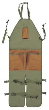 Lyxtiorn Delantal largo impermeable para jardinería con leggings y bolsillo para teléfono para mujeres y hombres, delantal de jardín con hebilla ajustable para uso exterior, resistente tela Oxford