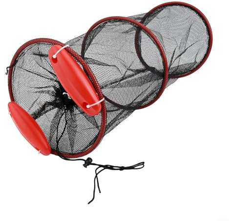 Piège à appâts en nylon pour poissons vivants, léger, design pliable avec caractéristiques à séchage rapide, convient pour la pêche en eau douce et en eau salée (25 x 60 cm)