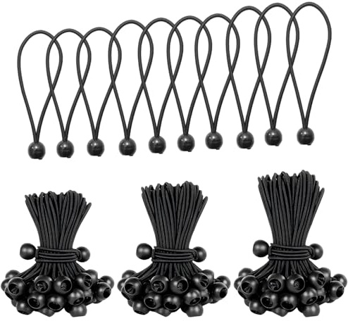 30 PCS Tendeur Elastique, Tendeur Bache, Sandow Elastique, 10/15/20 Cm (10 Pièces par Taille) pour Fixer Bâches, Tentes De Camping, Auvents, Abris, équipements Et Utilisation Polyvalente