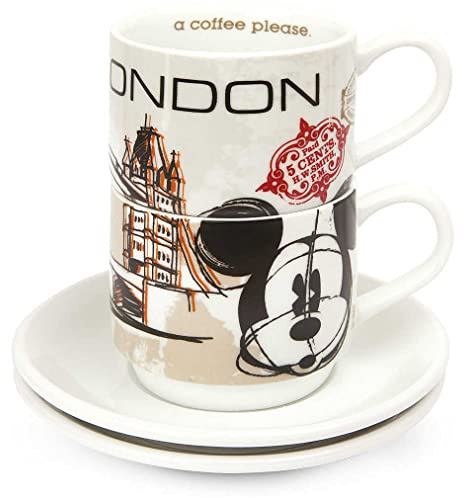 Egan Set 6 Tazze caffè Impilabili London con MetalRack