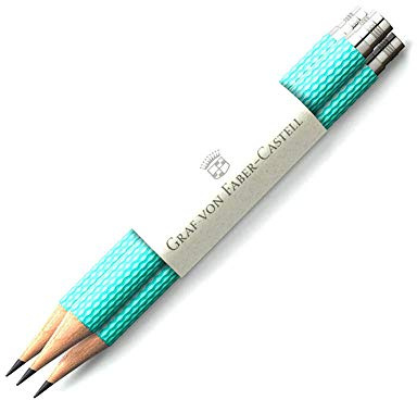 Graf von Faber-Castell 118660 Bleistift, 3er Set türkis