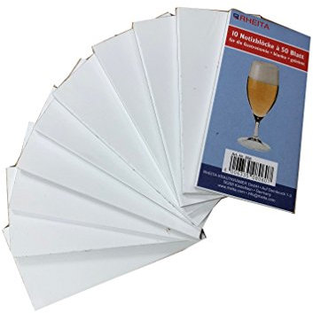 Unbekannt Kellnerblöcke 10 x 50 Blatt blanko, Holzfaserpapier, GVO-frei, Raucherpapier, Notizblock, 8388