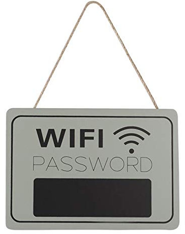 Panneau de mot de passe WiFi, panneaux suspendus en bois pour tableau WiFi, petit panneau mural WiFi pour tableau mural pour la maison et l'entreprise, 21x14cm(gris)